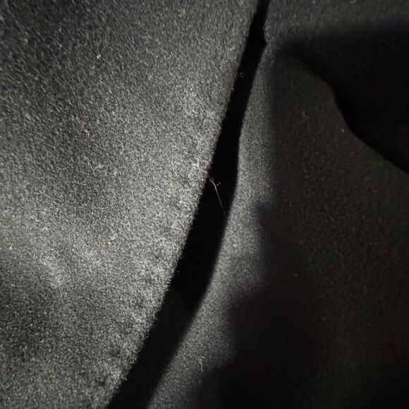 Joseph Abboud Men's Black Wool Cashmere Blend  Overcoat Topcoat Peacoat Size 46R - Picture 11 of 12